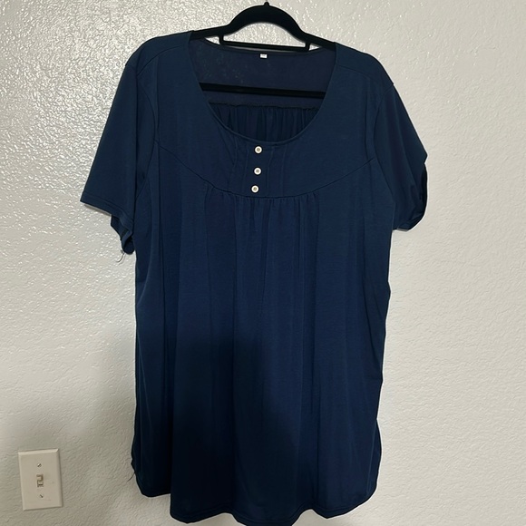 NWOT blue babydoll tee. Size 4XL - Picture 1 of 3